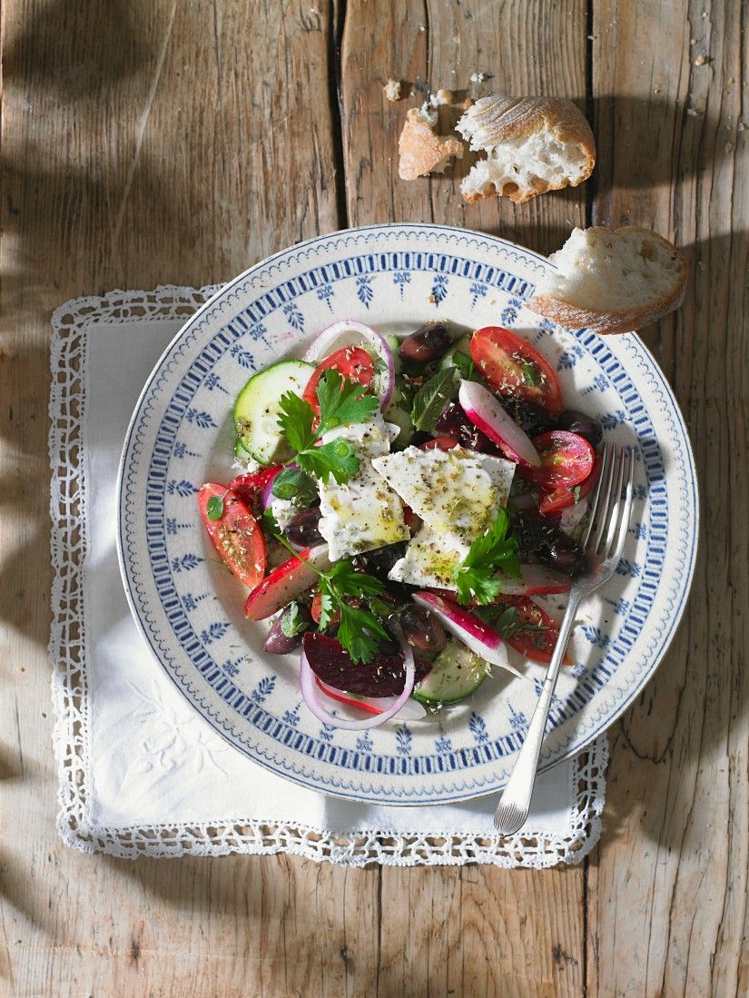 Rote Bete-Salat mit Schafskäse
