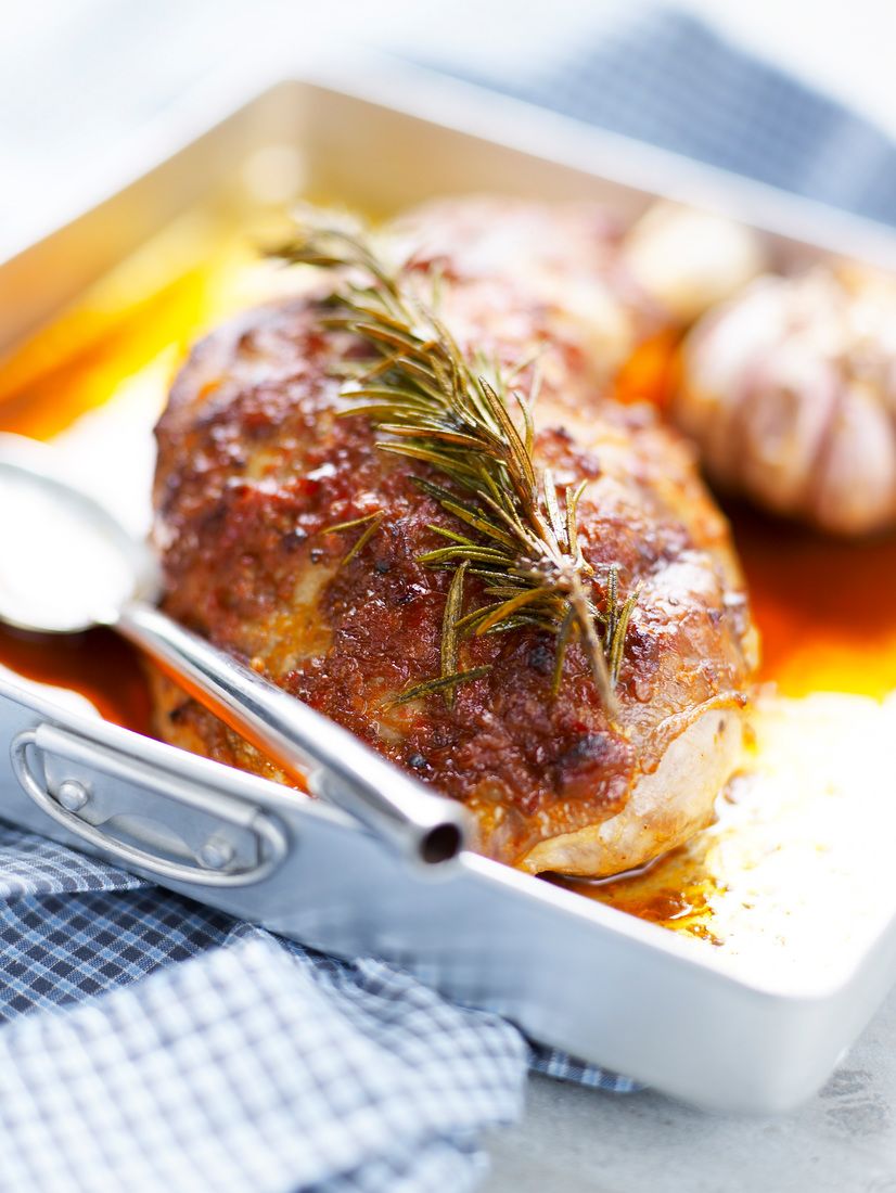 Scharf gewürzter Lammbraten mit Knoblauch