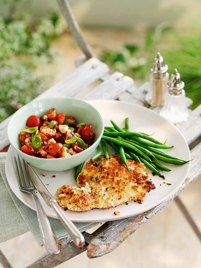 Schnitzel mit Bohnen-image