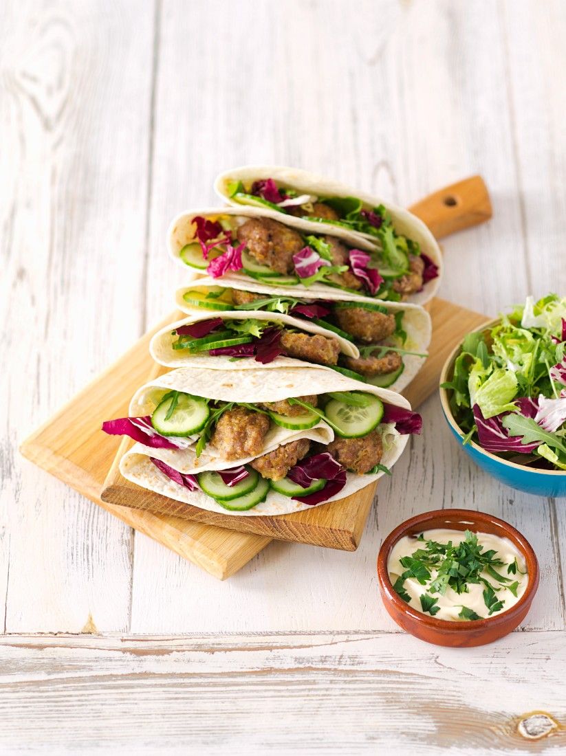 Tortillas mit Hackbällchen gefüllt Rezept | EAT SMARTER
