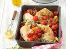 Hähnchenschenkel im Backofen mit Tomaten Rezept