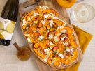 Kürbis-Flammkuchen mit Ziegenkäse und Riesling-Gelee Rezept