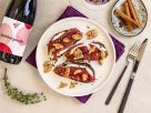 Pochierte Birnen auf Ziegenkäse-Crostini Rezept