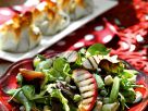 Salat mit Pfirsich und Erbsen Rezept